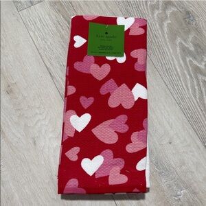 Kate spade set of 3 kitchen towels NWT hearts and dots